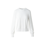 Knit Sweater with Sheer Neckline and Sleeves