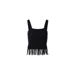 Short Chunky Cotton Mesh Knit Top