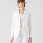 Relaxed Cotton Stretch Seersucker Jacket