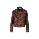 Long-Sleeve Ikat Flower Short Jacket