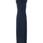 Sleeveless Structured Cotton-Silk Double-Face Midi Shirt Dress