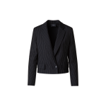Cropped Boxy Jacket with Pinstripes