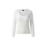 Cashmere Silk Fitted Scoop-Neck Pullover