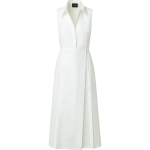 Cotton Stretch Poplin Sleeveless Shirt Dress with Apron Detail