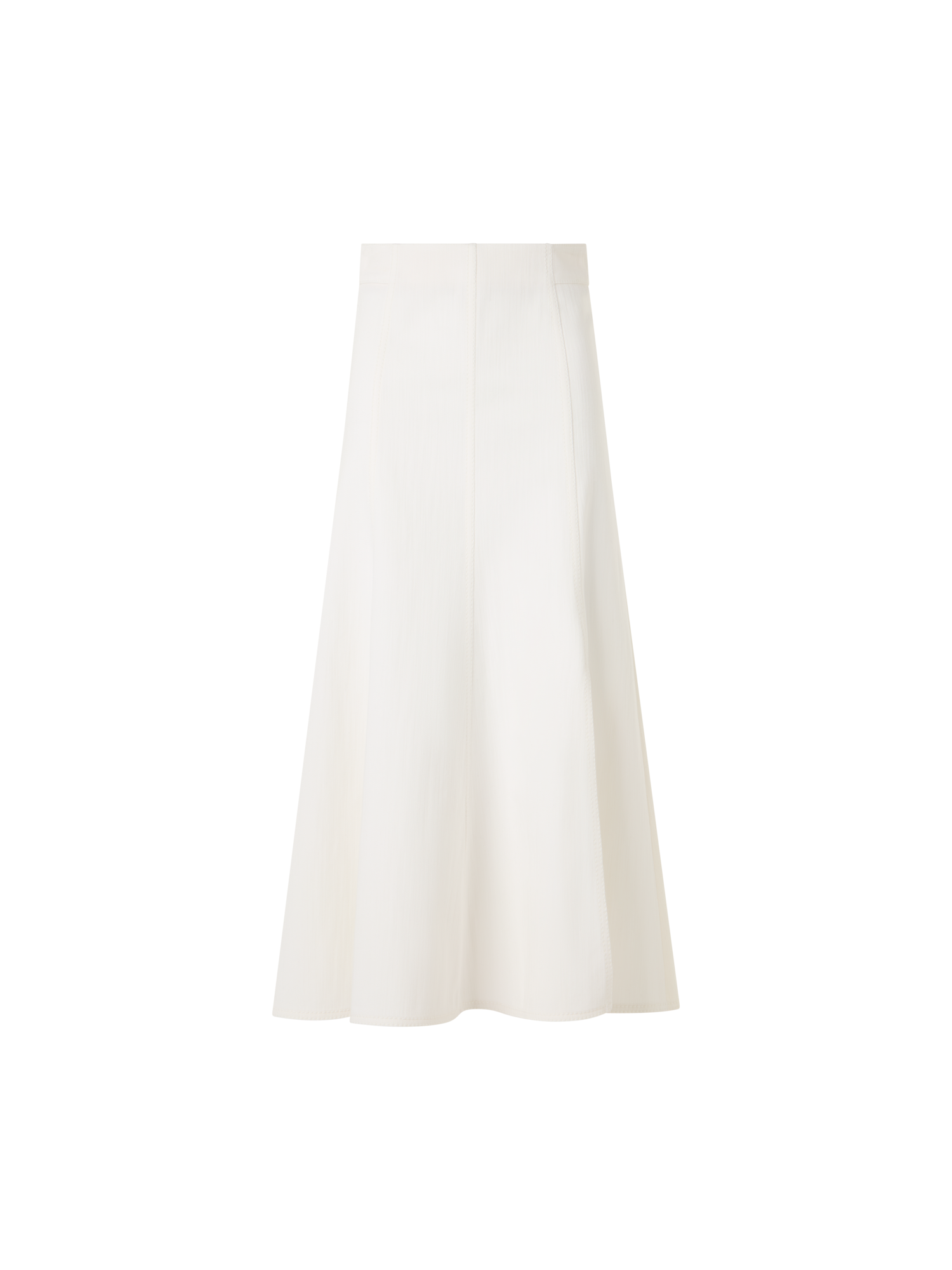 img_23d65e4d-2653-4c00-82a0-57e01eb74e59.png Flared Cotton-Stretch Denim Midi Skirt - Image 1