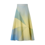 Sunbeam Print Cotton Double-Weave Midi Skirt