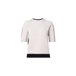 Cashmere Two-Tone Knit Pullover