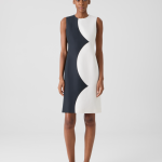 Sheath Dress with Cloud Print