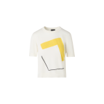 Short-Sleeve Corner Shift Knit Sweater