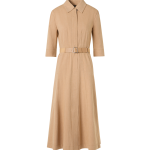 A-Line Cotton-Denim Stretch Midi Dress