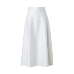 Wool Blend Sequins Flared Midi Skirt