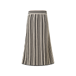 Striped Midi Skirt in Chunky Knit Cotton