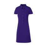 Short-Sleeve Cotton-Silk Stretch Double-Face Polo Dress