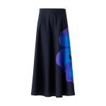 XL Pop Dot Flower Print Midi Skirt