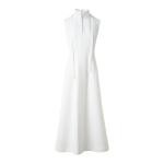 Fit-and-Flare Cotton Midi Dress with Bow