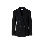 Long-Sleeve Wool Tricotine Jacket