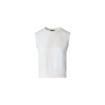 Cotton Knit Top with Trapezoid Jacquard