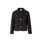 Long-Sleeve Shiny Crinkle Faux-Leather Short Jacket