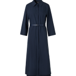 Bracelet-Sleeve Cotton Poplin Midi Shirt Dress