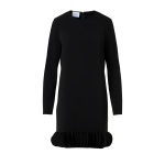3D Dot Hem Lasercut Crêpe Dress