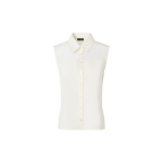 Sleeveless Cotton Voile Blouse