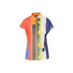 Cotton Tunic Blouse with Paravent Print