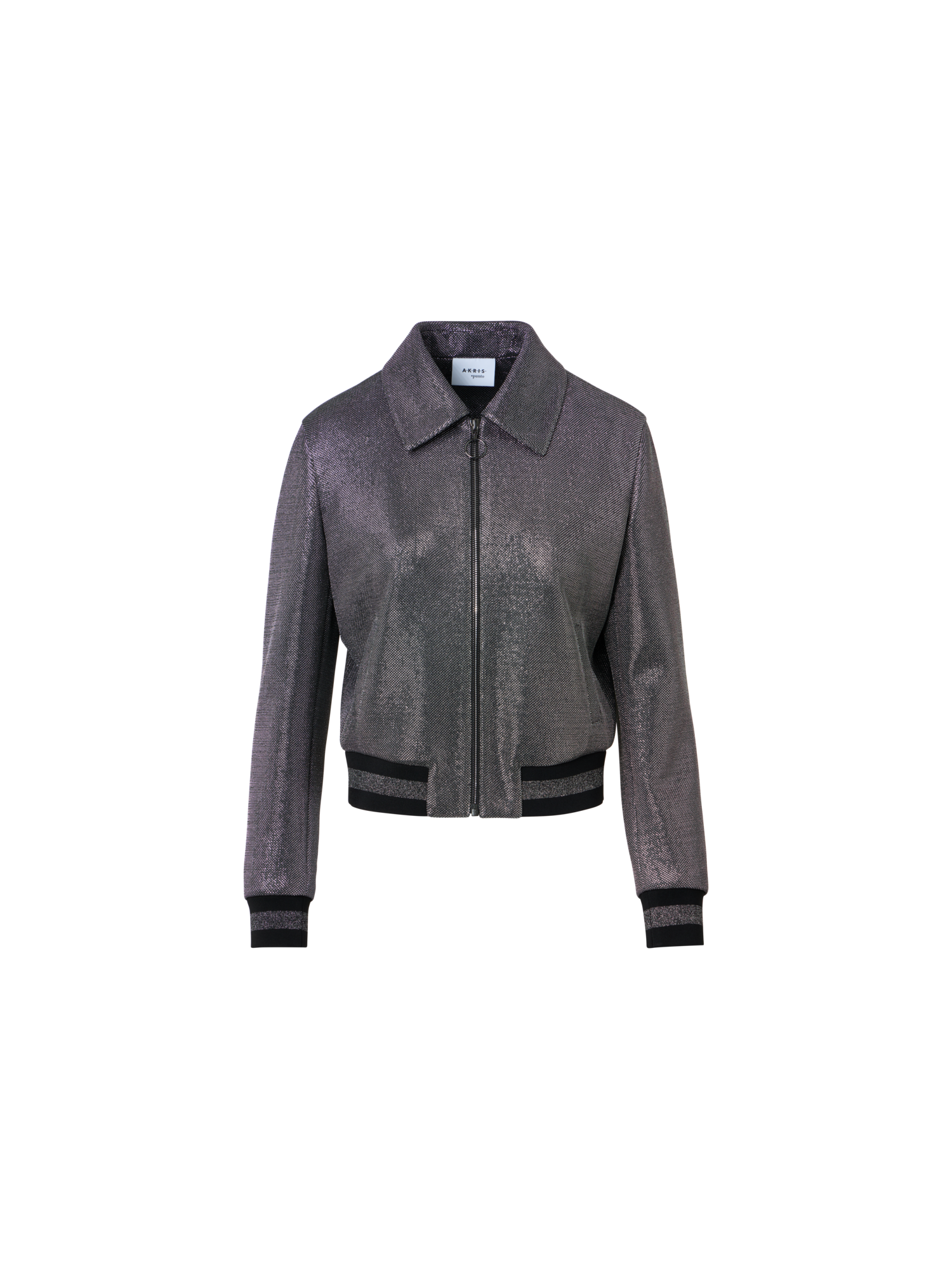img_60114665-87e2-425e-b9d7-b87d6b822a42.png Metallic Birdseye Jersey Bomber Jacket - Image 1