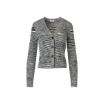 Long-Sleeve Merino Wool Knit Cardigan