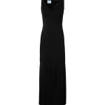 Viscose Jersey Dress with Fringe Hem