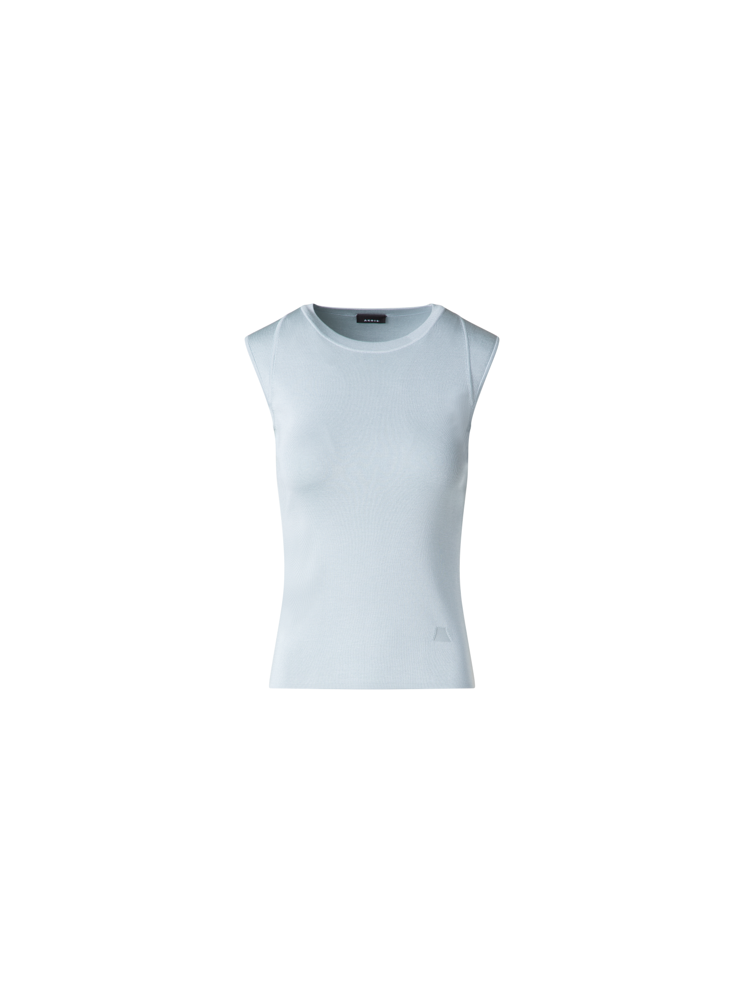 img_620ed815-4039-479d-9495-8d3876af4fa1.png Sleeveless Knit Top in Silk Stretch - Image 1