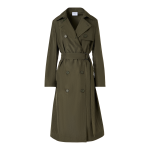 Long-Sleeve Crinkled Parachute-Taffeta Long Trench Coat
