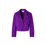 Bracelet-Sleeve Suede Leather Short Jacket