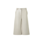 Lacquered Leather Wide-Leg Bermuda Shorts