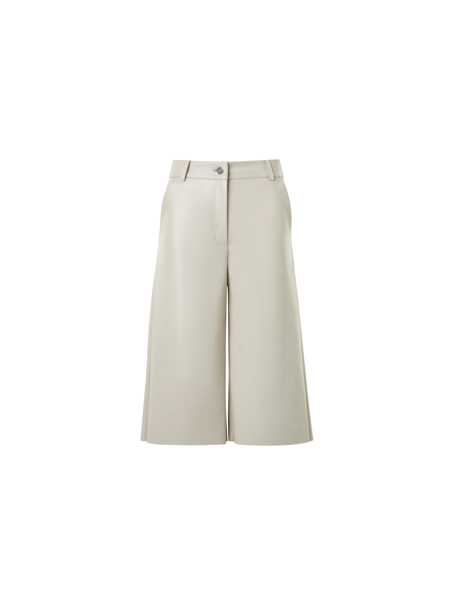 img_649aea6d-36be-4454-9692-27e78e73b7f4.png Lacquered Leather Wide-Leg Bermuda Shorts - Image 1