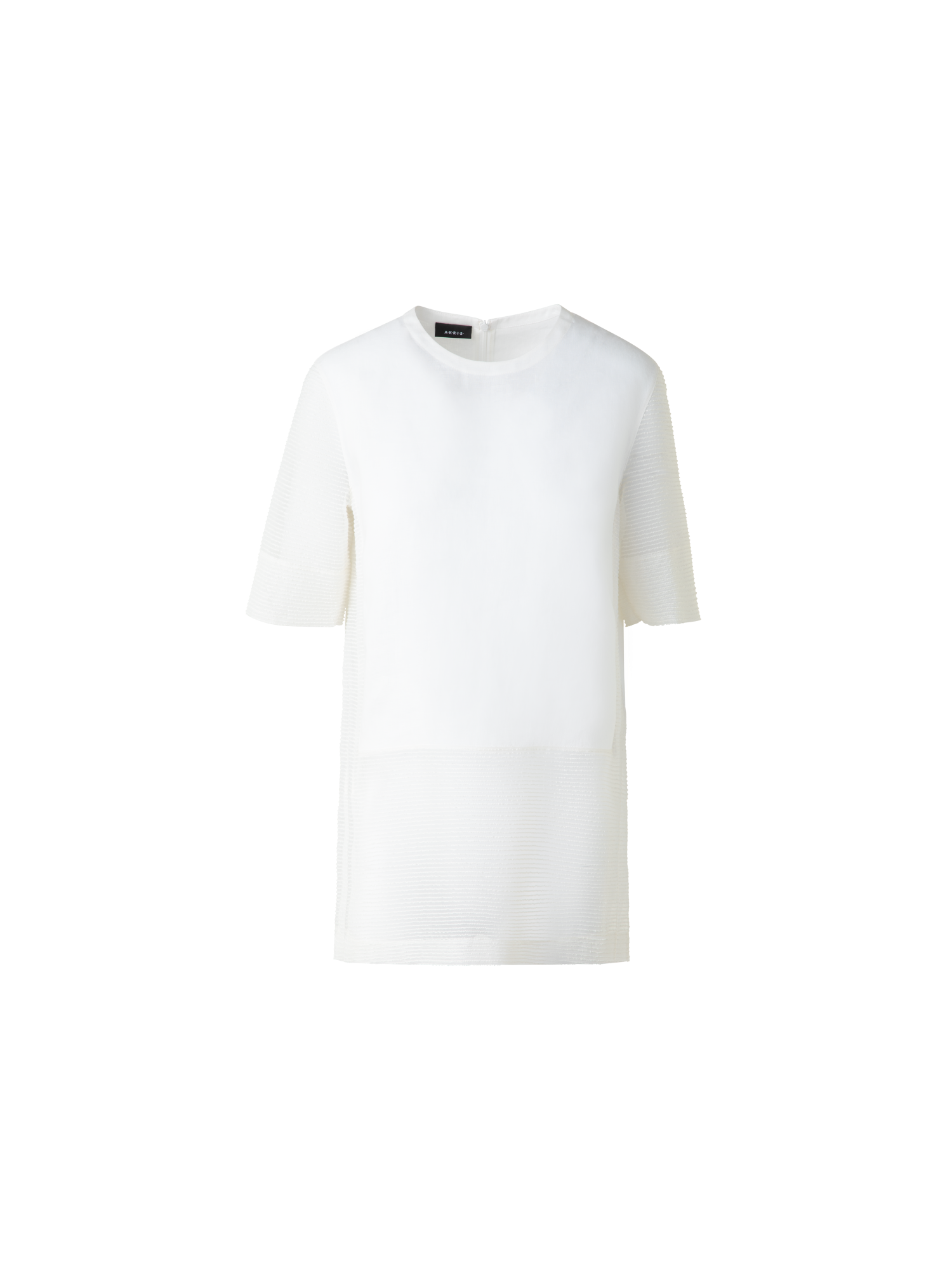img_6afe110a-9c43-47a3-9d1d-5c5008891a12.png Linen Tunic Blouse with Sheer Sleeves and Side - Image 1
