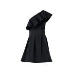 Cotton-Blend Taffeta One-Shoulder Dress