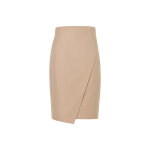 Cotton-Silk Double-Face Pencil Skirt