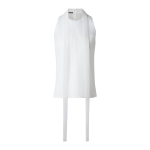 Sleeveless Tie Neck Blouse in Techno Grid