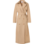 Long-Sleeve Crinkled Parachute-Taffeta Long Trench Coat