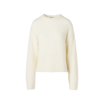 Long-Sleeve Cashmere-Silk Bouclé Knit Sweater