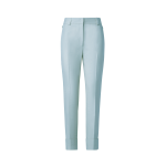 Cropped Tapered Cotton Silk Double-Face Pants