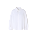 Boxy Washed Cotton Satin Shirt Blouse
