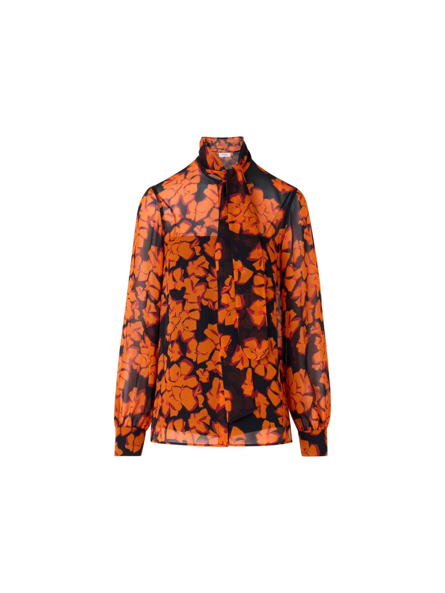 img_7d05e77d-e527-4629-b358-7c87660aea78.png Long-Sleeve Papercut Flower Blouse - Image 1