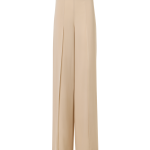 Fellia Wide-Flared-Leg Pants in Silk Georgette