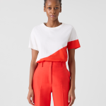 Relaxed Cotton T-Shirt with Polygon Print
