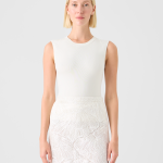 Sleeveless Knit Top in Silk Stretch