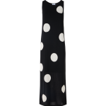 Sleeveless Polka-Dot Midi Knit Dress