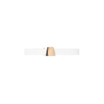 Leather Belt with Gold Trapezoid Buckle