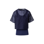 St.Gallen Flower Embroidery Organza Blouse