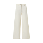 Cropped Wide-Leg Cotton Linen Gabardine Pants